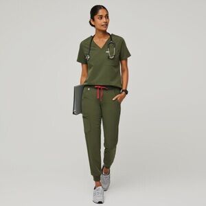 FIGS Olive Green Scrubs - Small